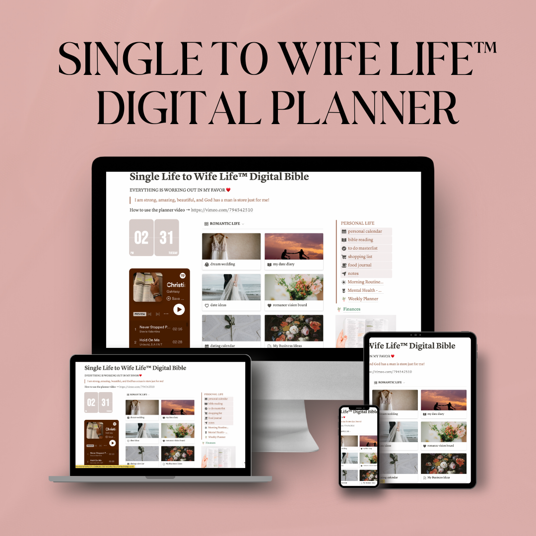 Single To Wife Life™ Digital Planner